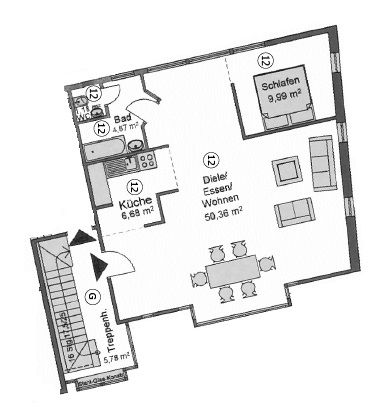 SCHÖNE SCHICKE VERMIETETE 2-ZIMMERWOHNUNG in Bad Friedrichshall