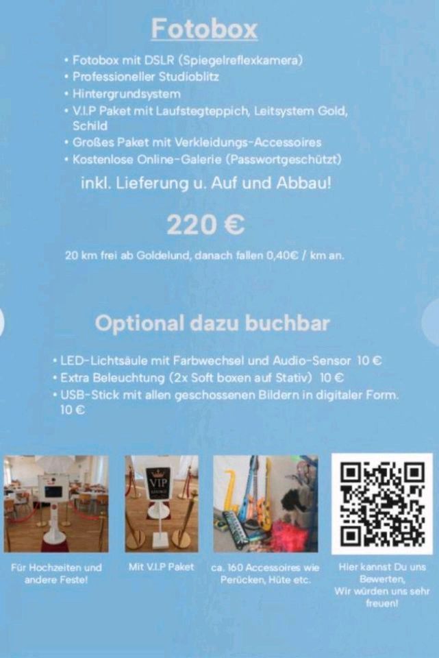 Fotobox mieten - für Hochzeiten und andere Feste in Nordhackstedt