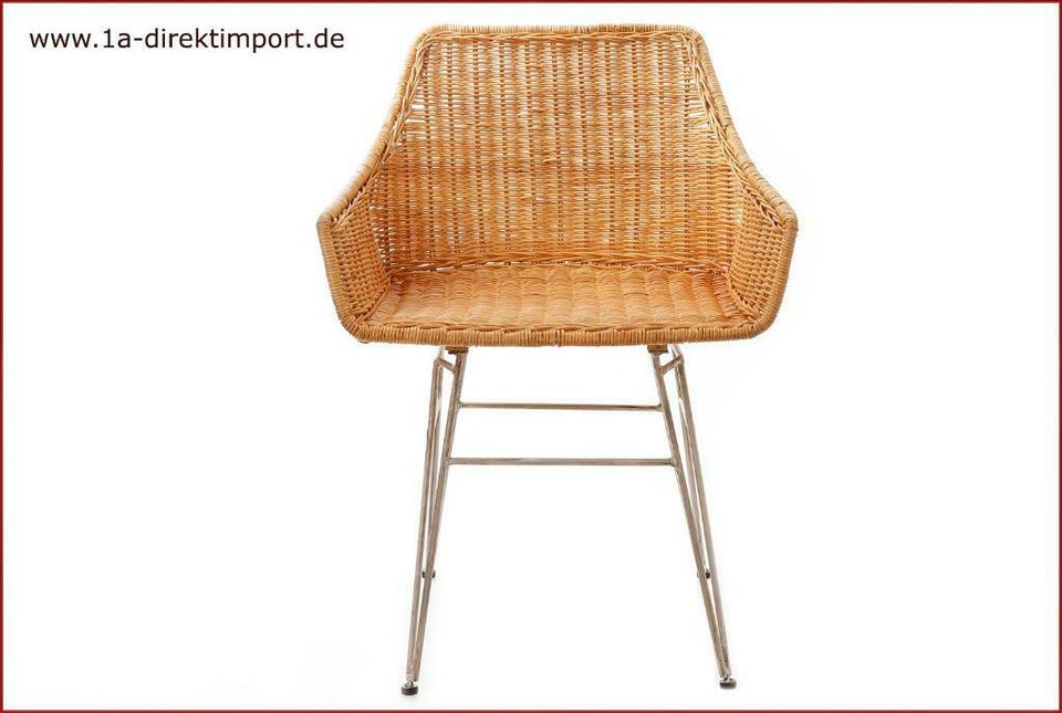 Armlehnstühle Armlehnstuhl Sessel mit Rattan Geflechtstuhl Metall in Dortmund