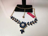 Betsey Johnson Zirkonia Collier 45cm Gold Blau Halskette Strass Nordrhein-Westfalen - Übach-Palenberg Vorschau