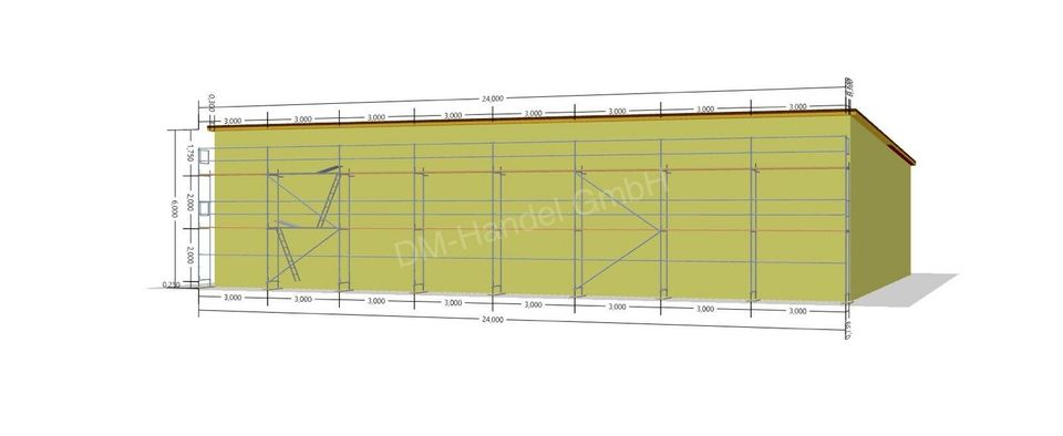 Baugerüst 156qm ✅ Durchstieg 3m Gerüst Fassadengerüst 24x6m in Murrhardt