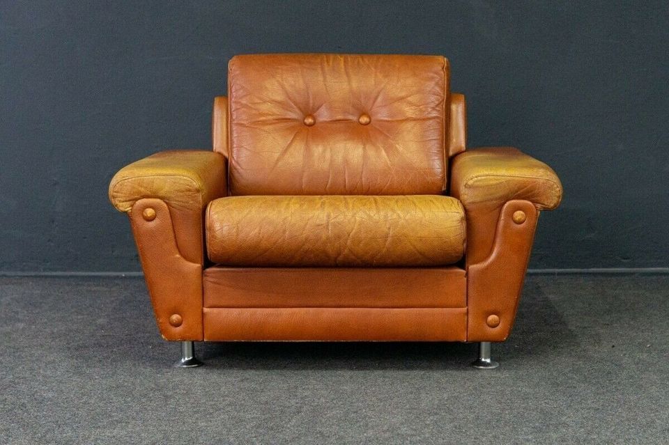 Sessel Leder Armchair Stuhl Lounge Loungechair Vintage MÖBLINGER in Berlin