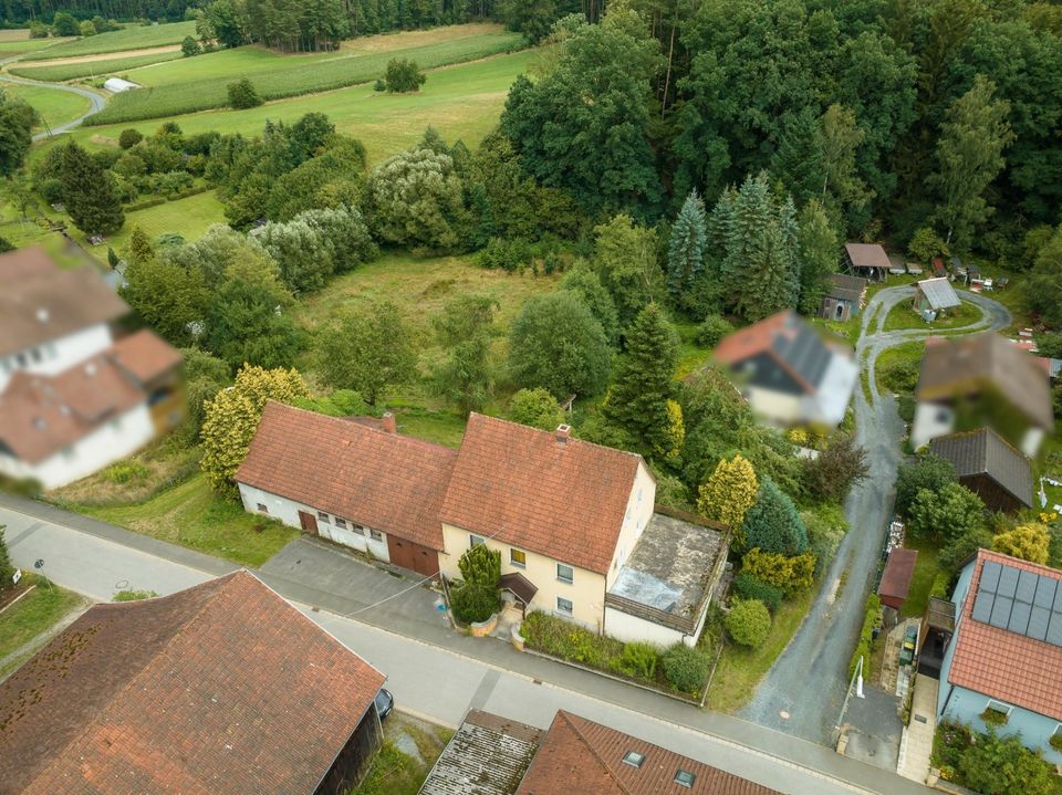 Haus m. Nebengebäude (sanierungsbedürftig), ehemalige Hofstelle, Grundstück knapp 11.000 m² inkl. Wald in Mitwitz