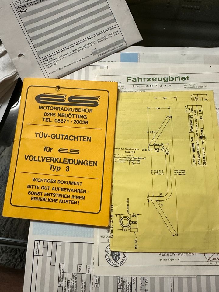 ES Vollverkleidung Typ 3 mit Papiere / Gutachten Honda CX 500 in Dötlingen