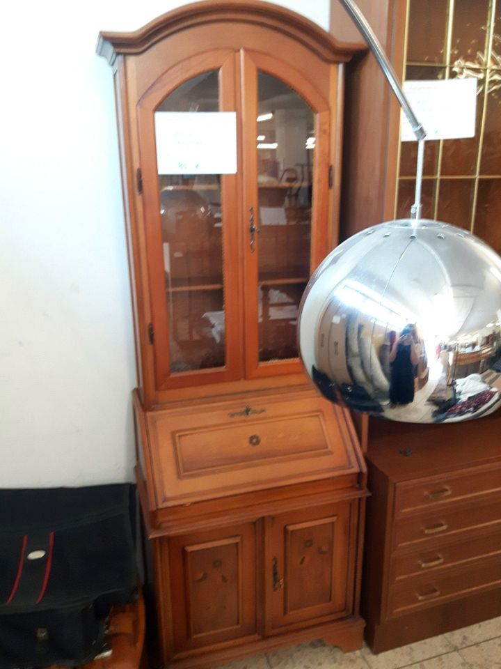 Sekretär Jugendstil Blumen Intarsien Vitrine Vintage in Bamberg