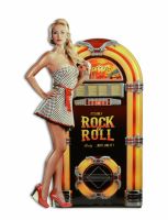 Blechschild Frau Musikbox Rock Roll Pin Up Girl Retro 60 cm NEU Niedersachsen - Bissendorf Vorschau