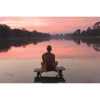 Bild Buddhist Monk at sunset 120×80 Buddhist Mönch Wiesbaden - Nordenstadt Vorschau