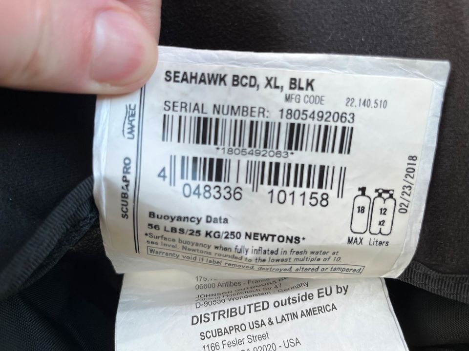 Scubapro Wing Jacket XL Seahawk tauchen Tarierjacket in Minden