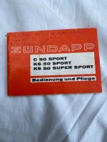 Zündapp C50 Sport KS50 Sport KS50 Super Sport Bedienung und Pfleg Bayern - Oberviechtach Vorschau