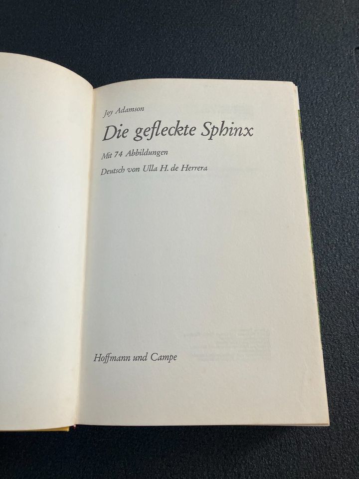 Joy Adamson - Die gefleckte Sphinx - Gut in Hamburg