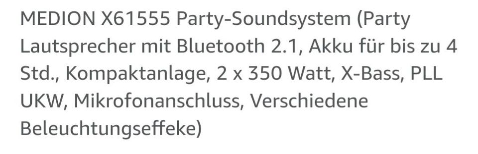 Lautsprecher Party Soundsystem in Ober-Ramstadt