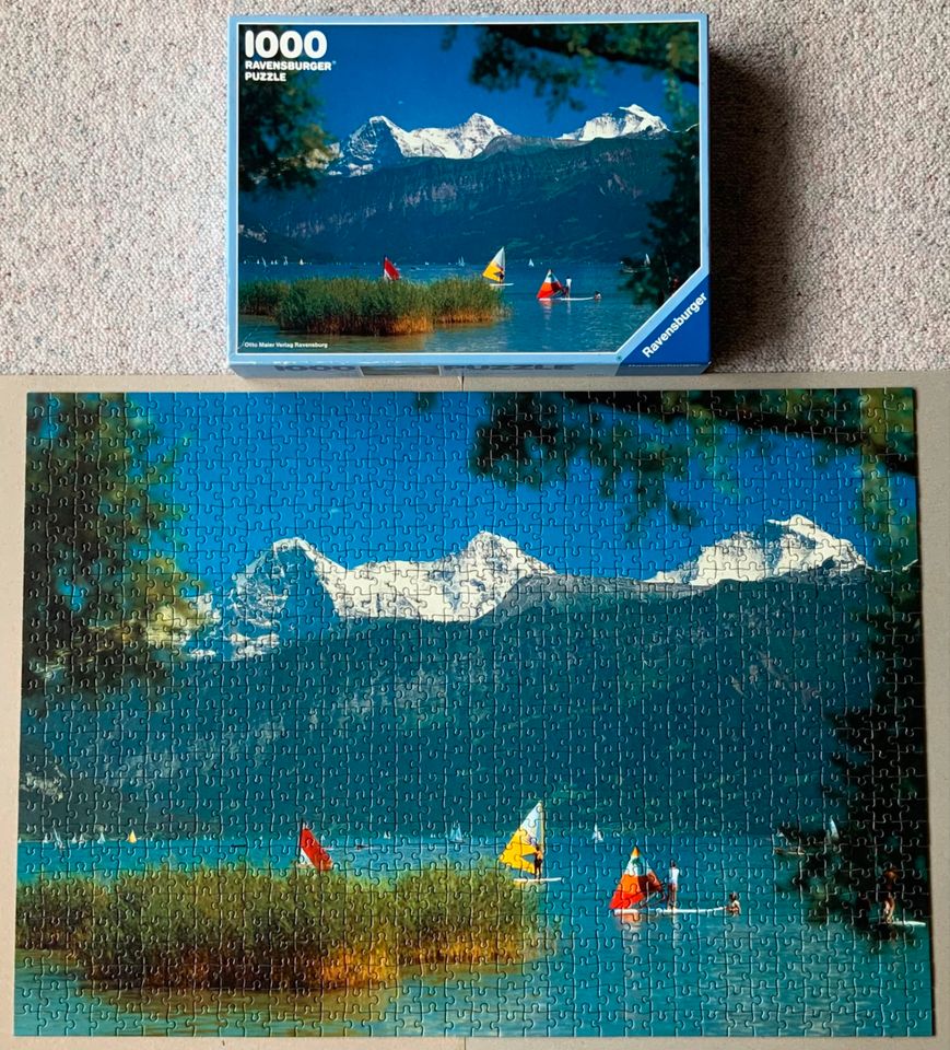 Ravensburger Puzzle 1000 Teile vollständig Nr.157341 Thuner See in Hirschau