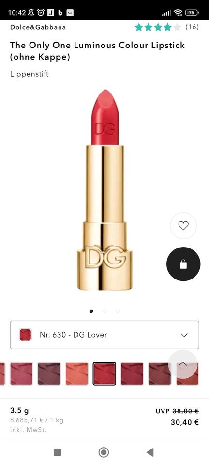 D&G Lipstick  630 & 320 in Wöllstein