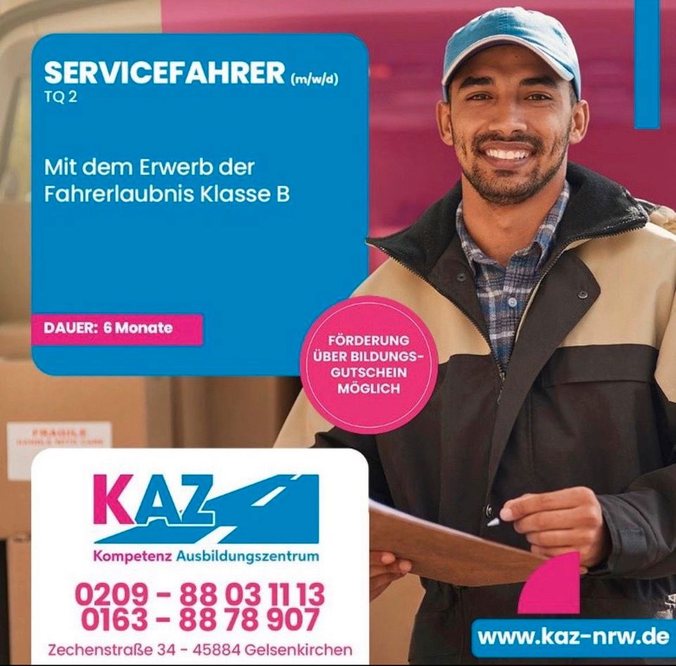 Ausbildung zum/zur Servicefahrer-in in Gelsenkirchen