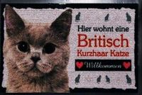 Fußmatte Britisch Kurzhaar, Fußabtreter, Türvorleger, Katze, wett Nordrhein-Westfalen - Kamen Vorschau