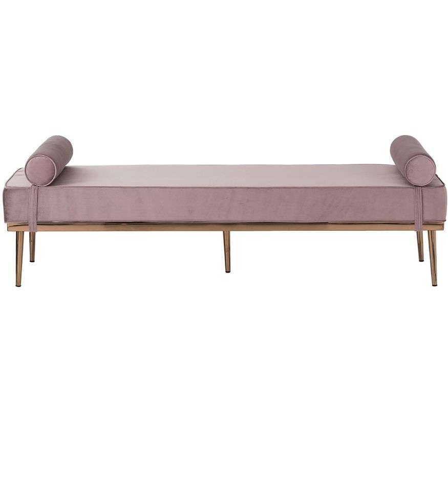 Designer Samt-Daybed Aurora Rosa mit Metall-Füßen Sessel Westwing in Krefeld