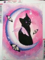 Fertiges Diamond Painting Bild Katze Mond Teil 1 Rostock - Toitenwinkel Vorschau