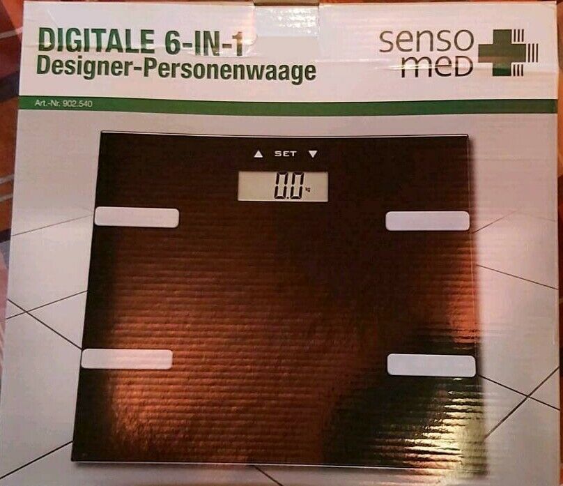 Neu!!! Senso Med Designer Personen Waage bis  180 KG  6 in 1 OVP in Bad Rothenfelde