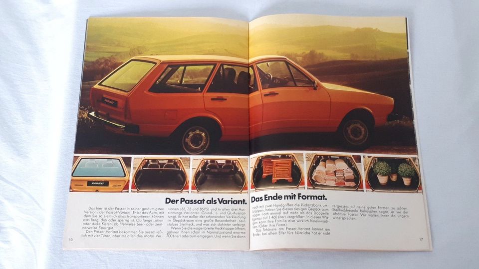 Prospekt Youngtimer VW Passat 1976, auch Variant in Bad Honnef