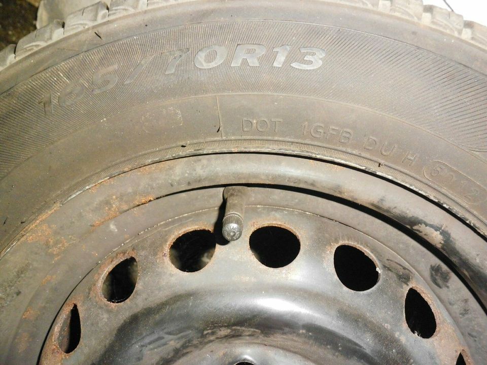 2 Sommerreifen 165/70 R13 Hankook mit Opel Felgen in Meerane