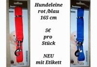 Schöne Hundeleine mit Karabiner 165 cm rot /blau NEU mit Etikett! Kreis Pinneberg - Quickborn Vorschau