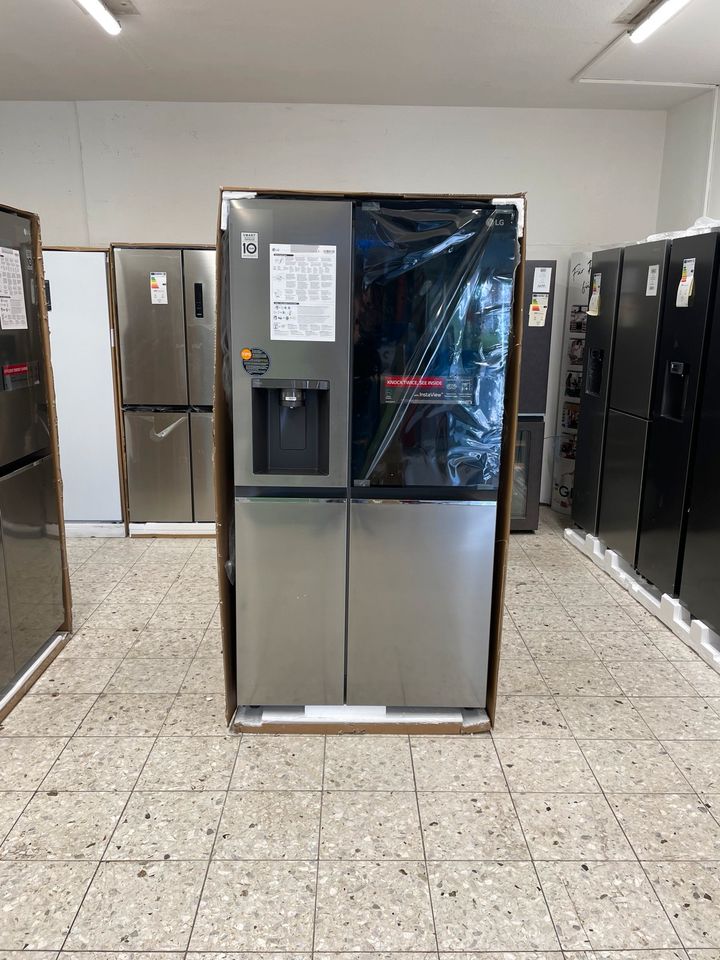 LG Side by Side Kühlschrank InstaView  Eiswürfel Wassertank Silber LG GSGV 81 PYLL in Düsseldorf