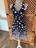 Amisu Kleid Punkte Dots TOP blau weiß S 36 Rockabilly Sachsen - Neustadt Vorschau