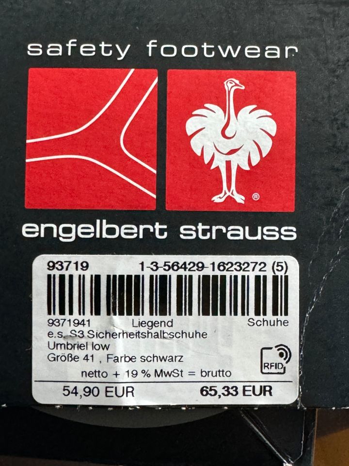 Engelbert & Strauss, S3 Sicherheitsschuhe, Umbriel low, Gr. 41 in Fürstenfeldbruck