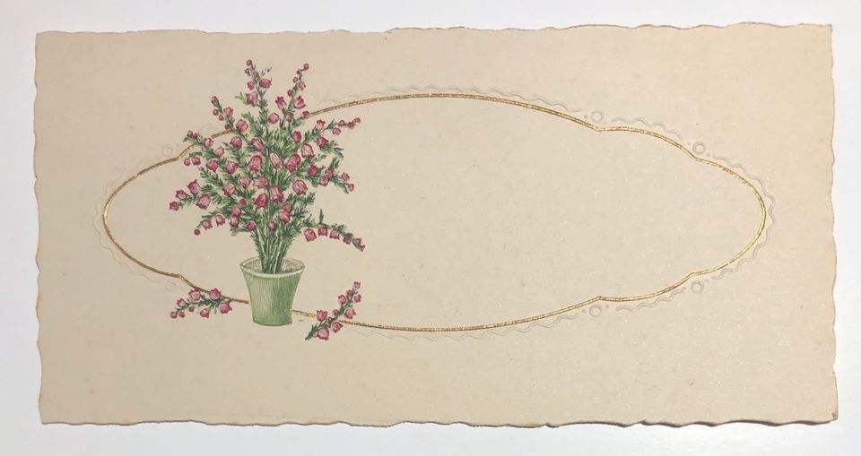 Wunderschöne antike seltene Geschenkkarten Adventskranz/ Blumen in Bremen