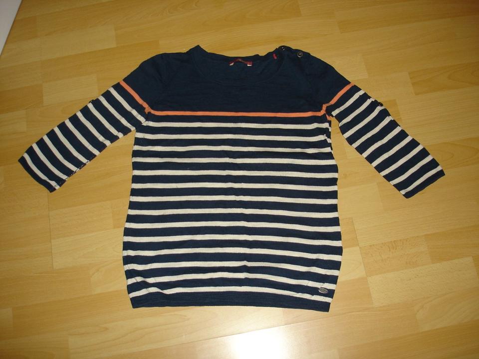 edc by Esprit Pullover Shirt Gr. M blau orange gestreift neu in Sankt Augustin