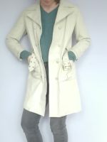 70er Jahre vintage Ledermantel/Trenchcoat  - cremeweiß - Gr. M/L Hannover - Linden-Limmer Vorschau