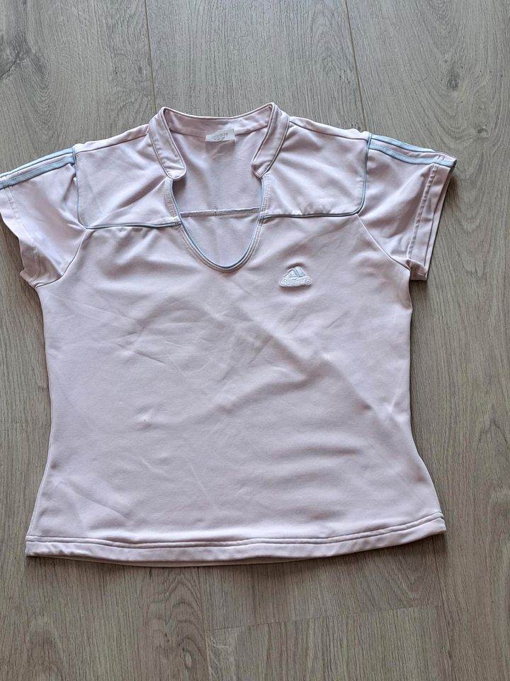 Adidas Sport Fitness Top Shirt climalite 38 40 rosa V Neck in Weidenbach