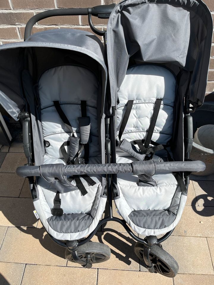 Hauck Geschwisterwagen Roadster Duo SLX in grau in Stadtoldendorf