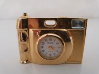 Alte Miniatur Standuhr Fotoapparat Uhr gold Quartz Irion Kamera Nordrhein-Westfalen - Paderborn Vorschau