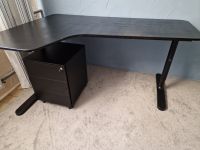 Eck-Schreibtisch mit Rollcontainer in schwarz Nordrhein-Westfalen - Hemer Vorschau