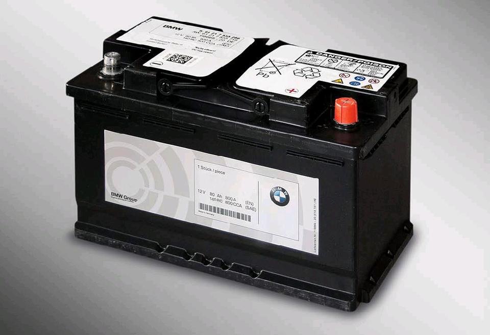 BMW Original AGM Auto Batterie 12V 80Ah 118668 61 21 555 285 in Kassel
