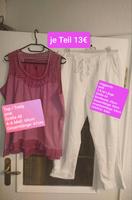 Top in Gr.48 in pink und Joggpants in Gr.44 in weiß in 7/8 Länge Bochum - Bochum-Südwest Vorschau