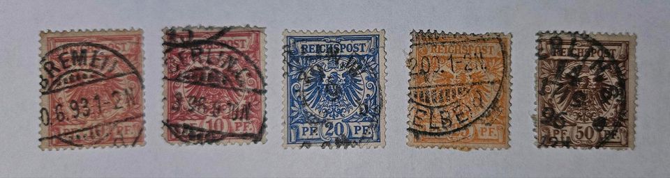 23 Briefmarken Deutsches Reich gestempelt in Neu Ulm