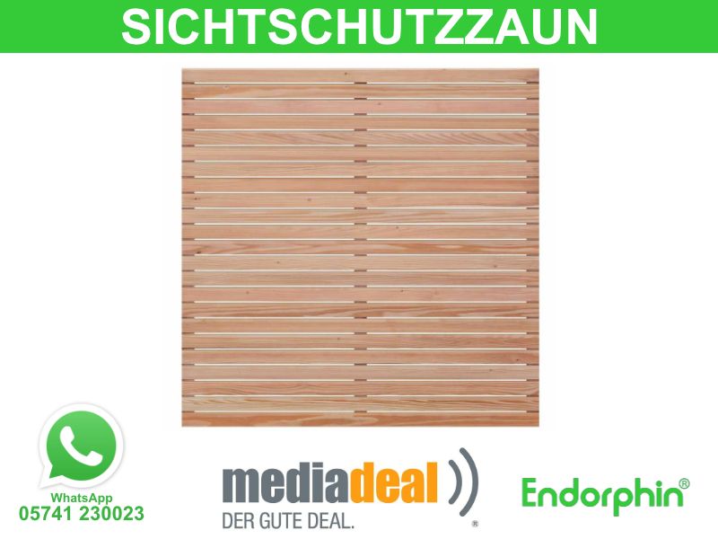 Endorphin DIY Rhombus-Sichtschutzzaun Lärche Natur 180x180 in Lübbecke 