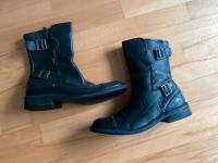 Kickers Boots Stiefel Echt Leder schwarz 41 im Biker Look Düsseldorf - Holthausen Vorschau