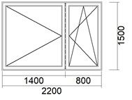 Fenster Stulp weiß 220 x 150 cm 2-fach-Glas WJ311 Brandenburg - Perleberg Vorschau