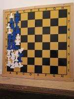 Demo Schachbrett Schachspiel blau/weiß  Schachklub Wand Baden-Württemberg - Leinfelden-Echterdingen Vorschau