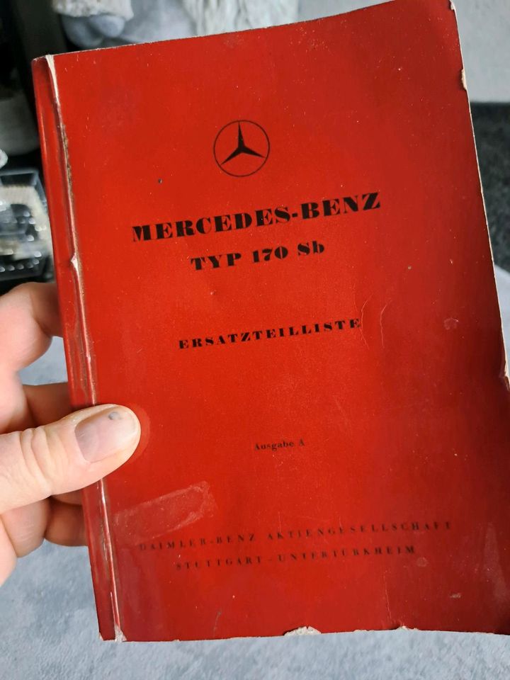 Ersatzteilliste Mercedes Typ 170 Sb in Hofheim Unterfr.