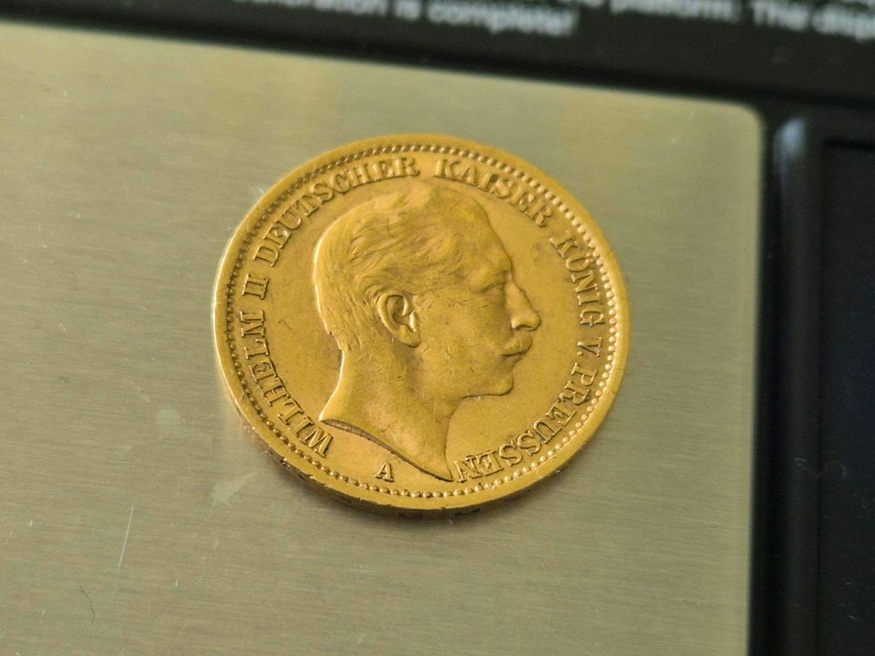 20 Mark Reichsmark 1907 Gold Münze Kaiserreich in Düsseldorf