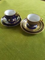 2 x Kobalt Porzellan Sammeltassen Kaffegedeck Hessen - Linsengericht Vorschau