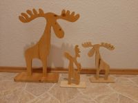 Versch. Elche aus Holz, Handarbeit, Weihnachtsdekoration Bayern - Oy-Mittelberg Vorschau