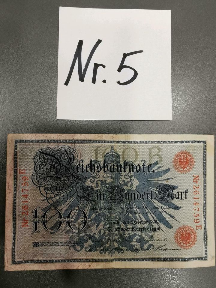 6 Stück Original Reichsbanknoten 20, 50, 100 Mark Sammeln Rarität in Dresden