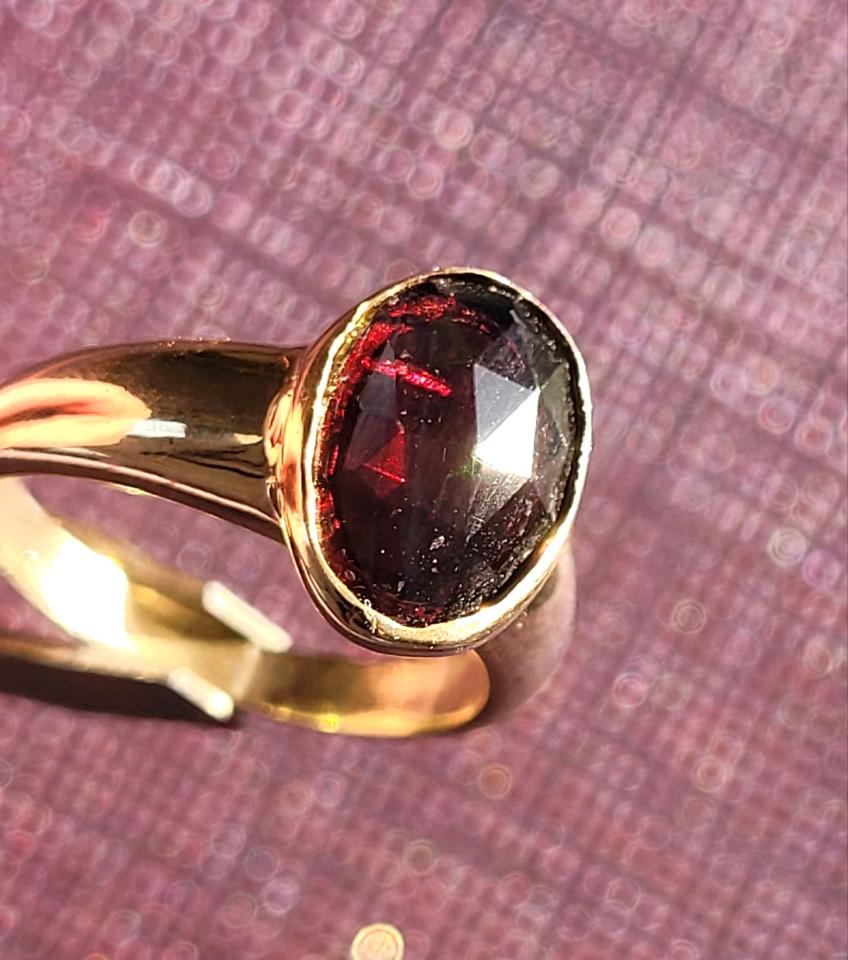 Ring Opal Opalring mit echtem Schwarzopal 925 Silber vergoldet in Wolfenbüttel