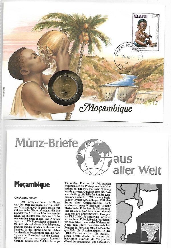 Mocambique - Münzbriefe aus aller Welt in Walldürn