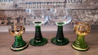 2 Weingläser & 2 Likörgläser mit grünem Stiel Gläser Nordrhein-Westfalen - Detmold Vorschau